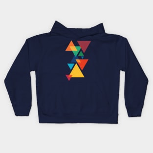 Puzzle game of Abstract Geometric Triangles Kids Hoodie